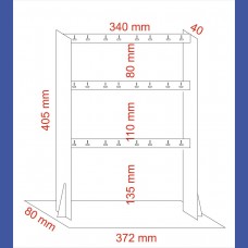 PENDIENTES    3 barras 12 omega Maxi tipo flamenca  <br>Medidas: 372 x 80 x 405 mm<br>